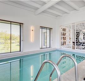 5 bedroom luxury seaside villa with indoor & outdoor pool, near Acharavi, sleeps 10